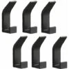 Lot De 6 Patères Murales Patères Porte-serviettes Crochets De Porte Sans Perçage Patères En Aluminium Porte-manteau Mural Autocollant, Noir -Geberit || Grohe || ALLIBERT Soldes 72334265 1