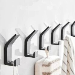 Lot De 6 Patères Murales Patères Porte-serviettes Crochets De Porte Sans Perçage Patères En Aluminium Porte-manteau Mural Autocollant, Noir 8 Lot De 6 Patères Murales Patères Porte-serviettes Crochets De Porte Sans Perçage Patères En Aluminium Porte-manteau Mural Autocollant, Noir -Geberit || Grohe || ALLIBERT Soldes 72334265 3