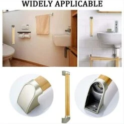 Barres D'appui Pour Baignoire Et Douche Monobloc Pour Personnes âgées Poignée De Douche Main Courante En Bois Pour Escalier Support De Sécurité Extérieur Main Courante 34cm Pour Personne à Mobilité Ré -Geberit || Grohe || ALLIBERT Soldes 72372258 3