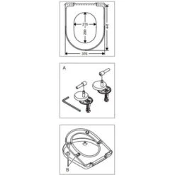 Villeroy & Boch Architectura Cuvette Sans Bride à Fond Creux + Abattant En Duroplast, Fixations Invisibles (4694R001-Classic) -Geberit || Grohe || ALLIBERT Soldes 73137657 4