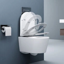 Sogood WC Suspendu Céramique Blanc Toilette Abattant Silencieux Avec Frein De Chute Aix306 -Geberit || Grohe || ALLIBERT Soldes 73759205 3