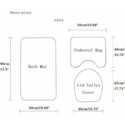 LYCXAMES -- Lot De 3 Tapis De Salle De Bain Doux En Microfibre - Antidérapants - Avec Revers Clouté En Flanelle PVC - Tapis De Bain + Tapis Contour WC + Housse Pour Abattant - Jaune 11 LYCXAMES -- Lot De 3 Tapis De Salle De Bain Doux En Microfibre - Antidérapants - Avec Revers Clouté En Flanelle PVC - Tapis De Bain + Tapis Contour WC + Housse Pour Abattant - Jaune -Geberit || Grohe || ALLIBERT Soldes 73922446 5