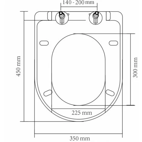 Abattant WC à Fermeture En Douceur Siège Toilette Lunette 45 X 35 Cm 4 Abattant WC à Fermeture En Douceur Siège Toilette Lunette 45 X 35 Cm – Image 2