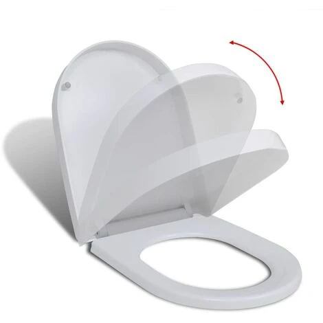 Abattant WC à Fermeture En Douceur Siège Toilette Lunette 45 X 35 Cm 5 Abattant WC à Fermeture En Douceur Siège Toilette Lunette 45 X 35 Cm – Image 3