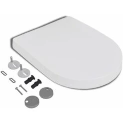 Abattant WC à Fermeture En Douceur Siège Toilette Lunette 45 X 35 Cm 10 Abattant WC à Fermeture En Douceur Siège Toilette Lunette 45 X 35 Cm -Geberit || Grohe || ALLIBERT Soldes 75565444 4