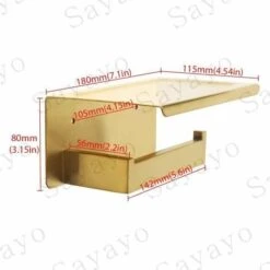 Acier Inoxydable Porte-Rouleau De Papier Hygiénique Mural Porte Papier, Finition Dorée Brossée En Acier Inoxydable 180 X 115 X 80 Mm FUIENKO -Geberit || Grohe || ALLIBERT Soldes 76153061 4