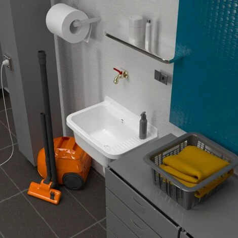 Lavabo à Suspendre 59x39x28cm Pour Jardin Extérieur Lavabo 60 6 Lavabo à Suspendre 59x39x28cm Pour Jardin Extérieur Lavabo 60 – Image 4