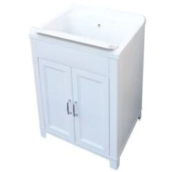Meuble Lavabo 2 Portes En Résine Pour Buanderie 60x50cm Mong -Geberit || Grohe || ALLIBERT Soldes 77552494 3