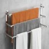 Porte-serviettes Mural Multilayer 304 En Acier Inoxydable - 40 Cm - Fixation Murale - 3 Barres - Pour Salle De Bain Et Cuisine -Geberit || Grohe || ALLIBERT Soldes 78531346 1