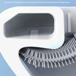 Brosse De Toilette En Silicone Flex Avec Support,Brosse De Toilette À Nettoyage En Profondeur Avec Poignée En Plastique Antidérapante,Tête De Cuvette Pliable Pour Nettoyer Le Coin Des Toilettesour -Geberit || Grohe || ALLIBERT Soldes 78531364 5