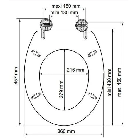 Abattant WC Laqué Blanc BOLIVA - AQUARINE - 814063 4 Abattant WC Laqué Blanc BOLIVA - AQUARINE - 814063 – Image 2
