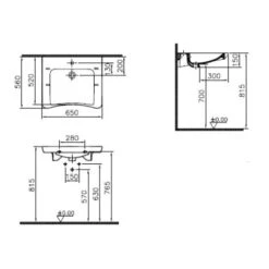 Lavabo PMR Standard CONFORMA 65cm S20 - VITRA - 5291B003-0001 -Geberit || Grohe || ALLIBERT Soldes 78761820 3