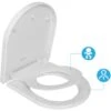 Abattant WC Familial Siège De Toilette Frein De Chute Forme U Pour Famille 2 En 1 Adultes Et Enfants Couvercle De Toilette Dégagement Rapide à Un Bouton Charnière Réglable - TBTS03Y -Geberit || Grohe || ALLIBERT Soldes 79466689 1