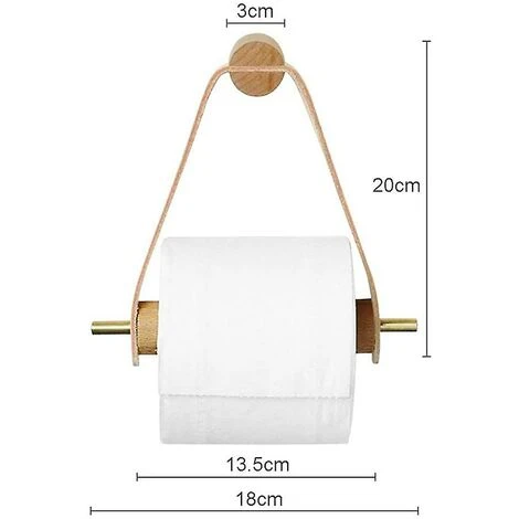 Porte-rouleau De Papier Toilette En Bois, Porte-rouleau De Papier Toilette, Porte-rouleau Mural 6 Porte-rouleau De Papier Toilette En Bois, Porte-rouleau De Papier Toilette, Porte-rouleau Mural – Image 4