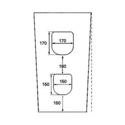 Lave Main Totem Carré - Céramique Blanc - 33x84 Cm - Line -Geberit || Grohe || ALLIBERT Soldes 8011521 3