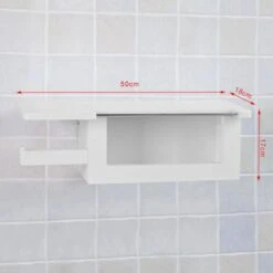 Dérouleur Papier Toilette - Distributeur WC Porte Papier Mural Avec Support Pour Déposer Smartphone Et Porte-revues- Blanc FRG175-W SoBuy® 9 Dérouleur Papier Toilette - Distributeur WC Porte Papier Mural Avec Support Pour Déposer Smartphone Et Porte-revues- Blanc FRG175-W SoBuy® -Geberit || Grohe || ALLIBERT Soldes 8039465 3