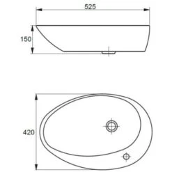 Vasque à Poser Ovale En Céramique Blanche -Geberit || Grohe || ALLIBERT Soldes 807095 3