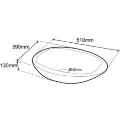 Vasque à Poser Galet En Céramique Blanche -Geberit || Grohe || ALLIBERT Soldes 807096 3