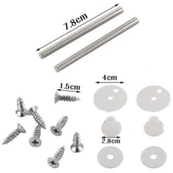 Charniere Abattant WC Fixations Remplacement WC Siege Charniere Avec Boulons Et Ecrous 1 Paire -Geberit || Grohe || ALLIBERT Soldes 82075364 4