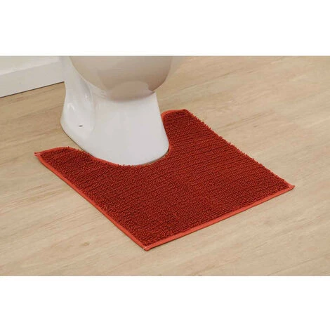 TENDANCE - Tapis Contour WC En Polyester Terracotta 45 X 50 Cm 4 TENDANCE - Tapis Contour WC En Polyester Terracotta 45 X 50 Cm – Image 2