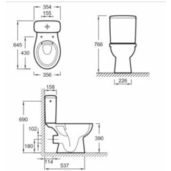 WC à Poser Sans Bride JACOB DELAFON Gaspard + Abattant Economie D Eau -Geberit || Grohe || ALLIBERT Soldes 82741029 5