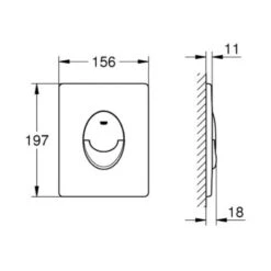 Grohe Start Plaque De Commande Double Touche, Noir Mat (38964KF0) -Geberit || Grohe || ALLIBERT Soldes 83723099 4