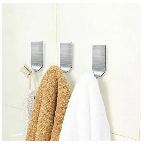 8 Crochets, Crochets Minces, Crochets Collants, Crochets à Serviettes, Crochets à Vêtements, Crochet Simple, Crochet En Acier Inoxydable, Rectangulaire 6 8 Crochets, Crochets Minces, Crochets Collants, Crochets à Serviettes, Crochets à Vêtements, Crochet Simple, Crochet En Acier Inoxydable, Rectangulaire – Image 4