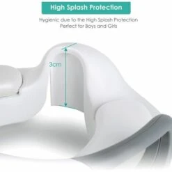 Réducteur Toilette Enfant, Siège De Toilette Bébé, Rehausseur WC Enfant, Réducteur De Toilette Antidérapants, Toilettes Ronds/Ovale Avec Poignée/Coussin/Dossier, Facile D'entretien(blanc) -Geberit || Grohe || ALLIBERT Soldes 84162836 3