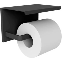 ALLIBERT Distributeur Papier WC Avec étagère LOFT-GAME Noir Mat