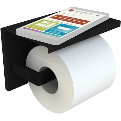 ALLIBERT Distributeur Papier WC Avec étagère LOFT-GAME Noir Mat 6 ALLIBERT Distributeur Papier WC Avec étagère LOFT-GAME Noir Mat – Image 4