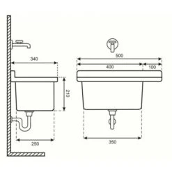 Lavabo Pilote Extrieur En Rsine 50x34 Cm -Geberit || Grohe || ALLIBERT Soldes 85804457 4