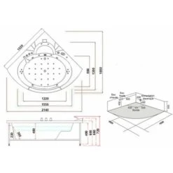 Baignoire Balnéo Seattle 38 Jets -Geberit || Grohe || ALLIBERT Soldes 8582988 5