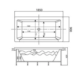Baignoire Balnéo Palamos 2 32 Jets -Geberit || Grohe || ALLIBERT Soldes 8583084 4