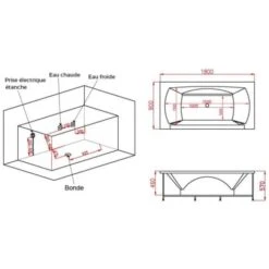 Baignoire Balnéo Kilauea 26 Jets -Geberit || Grohe || ALLIBERT Soldes 8583092 3