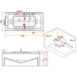 Baignoire Balnéo D-Cleveland 46 Jets -Geberit || Grohe || ALLIBERT Soldes 8583279 5