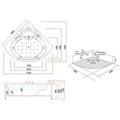 Baignoire Balnéo Manhattan Black 38 Jets -Geberit || Grohe || ALLIBERT Soldes 8583295 4