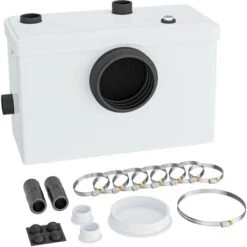 WilTec 3/1 Station De Relevage 600W Eaux Usées WC Eaux Chargées Pompage