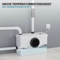 WilTec 3/1 Station De Relevage 600W Eaux Usées WC Eaux Chargées Pompage -Geberit || Grohe || ALLIBERT Soldes 859617 5