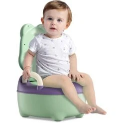 AUFUN Pot De Toilette Pour Enfant Siège De Toilette Baby Potty Avec Poignées Pour Tout-petits (vert, Classique)