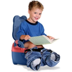 AUFUN Pot De Toilette Pour Enfant Siège De Toilette Baby Potty Avec Poignées Pour Tout-petits (bleu, Classique)