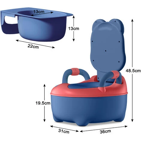 AUFUN Pot De Toilette Pour Enfant Siège De Toilette Baby Potty Avec Poignées Pour Tout-petits (bleu, Classique) 4 AUFUN Pot De Toilette Pour Enfant Siège De Toilette Baby Potty Avec Poignées Pour Tout-petits (bleu, Classique) – Image 2