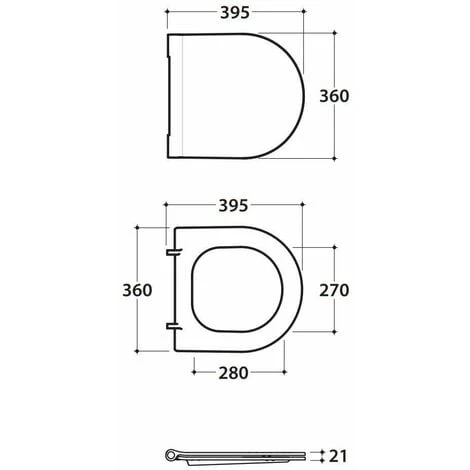 Cuvette De Toilette 43 Cm + Housse De Siège à Fermeture Amortie Globo Forty FOS06+FOR22 6 Cuvette De Toilette 43 Cm + Housse De Siège à Fermeture Amortie Globo Forty FOS06+FOR22 – Image 4