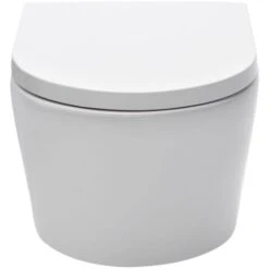 Swiss Aqua Technologies Cuvette Suspendue Sans Bride Et Fixations Invisibles + Abattant Frein De Chute (SATrimless) -Geberit || Grohe || ALLIBERT Soldes 88247260 3