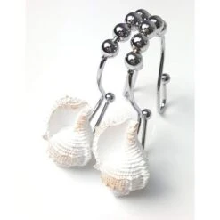 Crochets De Rideau De Douche Décoratifs Océan Antirouille, Anneaux De Rideau De Douche En Acier Inoxydable Avec 5 Rouleaux Coulissants Pour Salle De Bain Et Douche Lot De 12 Crochets -Geberit || Grohe || ALLIBERT Soldes 88773397 5