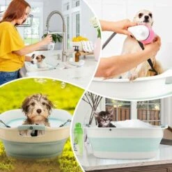 Baignoire Pour Animaux De Compagnie Baignoire Pliante Pour Animaux De Compagnie De Grande Capacité (petite Bleu Blanc 53 37), -Geberit || Grohe || ALLIBERT Soldes 89385333 4