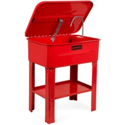 Fontaine De Nettoyage électrique (80 L Capacité De La Baignoire, Fond Intermédiaire Et Baignoire Amovibles, Bouchon De Vidange) Bac De Lavage Datelier