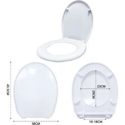 Abattant Adulte Pour WC Frein De Chute Avec Système Soft Close Fixation Facile Charnières Robustes Finition De Haute Qualité(bleu) HENGMEI 9 Abattant Adulte Pour WC Frein De Chute Avec Système Soft Close Fixation Facile Charnières Robustes Finition De Haute Qualité(bleu) HENGMEI -Geberit || Grohe || ALLIBERT Soldes 90040750 3