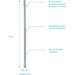 Barre De Fixation Plafond Pour Douche A L'italienne - BARRE DE FIXATION PLAFOND 60cm RECOUPABLE 10 Barre De Fixation Plafond Pour Douche A L'italienne - BARRE DE FIXATION PLAFOND 60cm RECOUPABLE -Geberit || Grohe || ALLIBERT Soldes 9004223 4