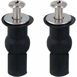 Abattant WC Fixations Charnières, 2 Pièces Store Charnières Trou De Fixation Extensible Caoutchouc Vis Convient à Toutes Les Toilettes (noir)