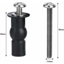 Abattant WC Fixations Charnières, 2 Pièces Store Charnières Trou De Fixation Extensible Caoutchouc Vis Convient à Toutes Les Toilettes (noir) 9 Abattant WC Fixations Charnières, 2 Pièces Store Charnières Trou De Fixation Extensible Caoutchouc Vis Convient à Toutes Les Toilettes (noir) -Geberit || Grohe || ALLIBERT Soldes 90534274 3